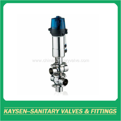 Clamp Sanitary 3 ways double seat mixproof valves